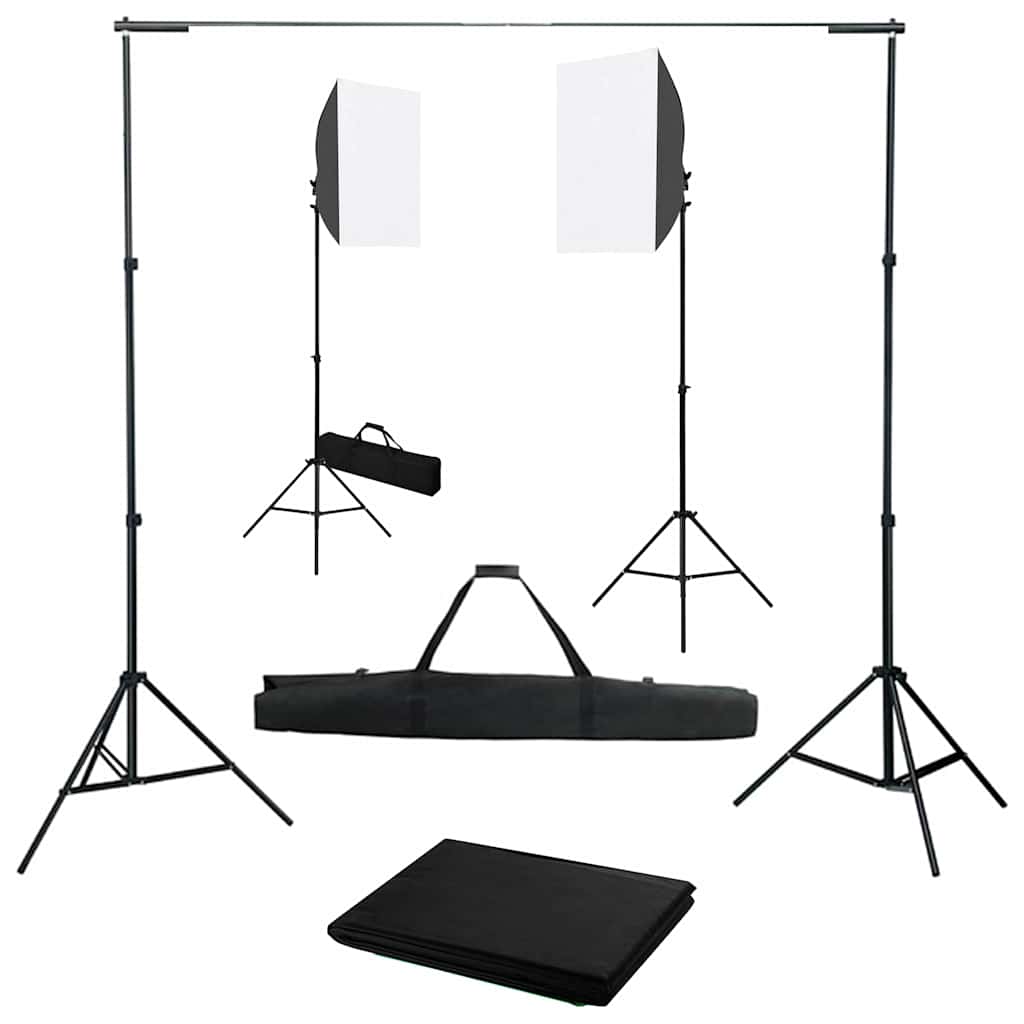 Vidaxl fotostudioset met softboxlampen en achtergrond