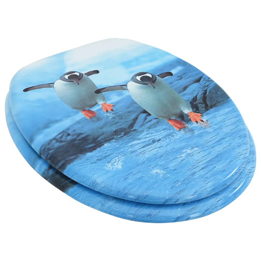 VidaXL WC-Sitz mit Deckel Pinguin MDF
