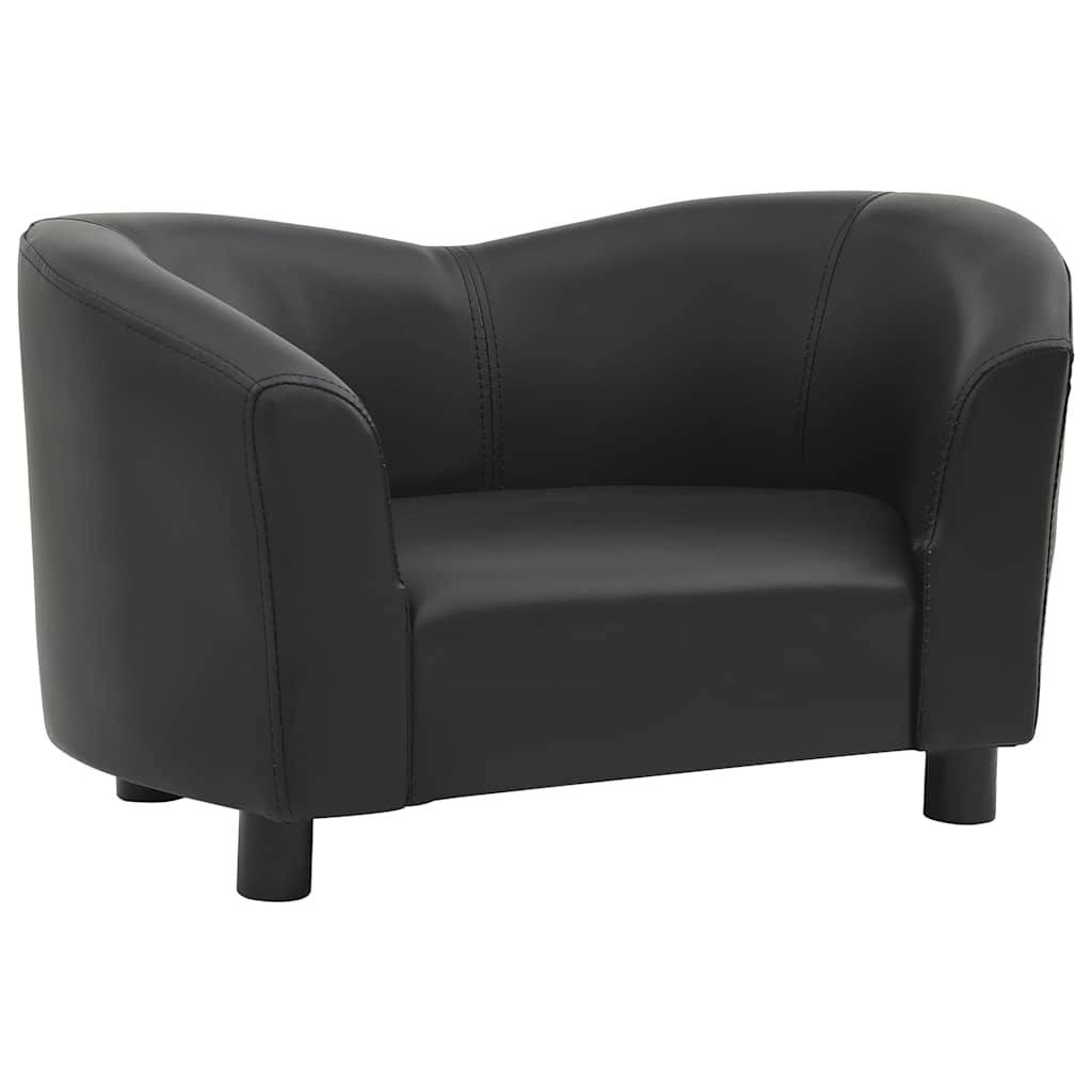 VidaXL Hundebank 67x41x39 cm, Kunstleder, schwarz