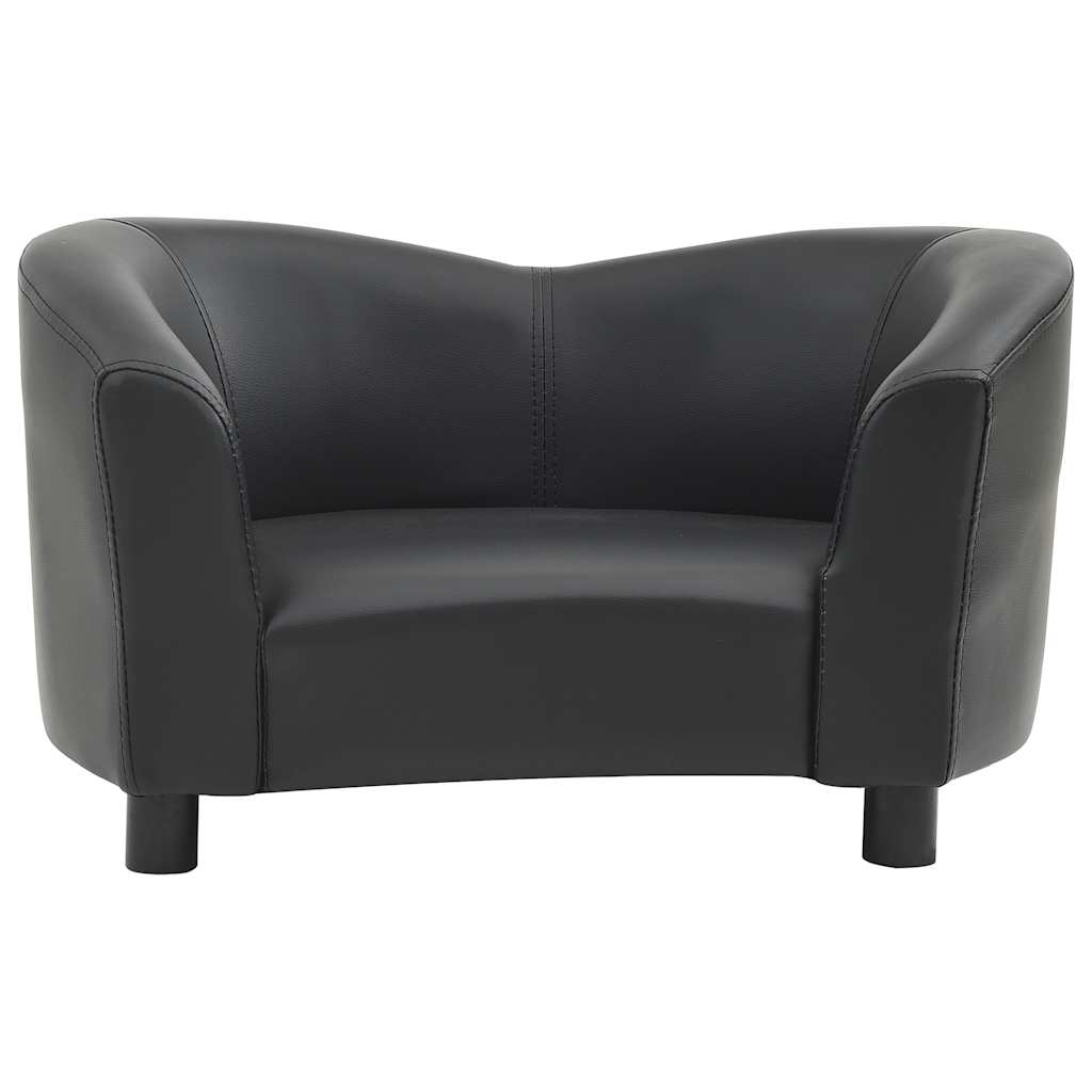 VidaXL Hundebank 67x41x39 cm, Kunstleder, schwarz