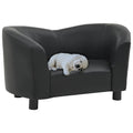 VidaXL Hundebank 67x41x39 cm, Kunstleder, schwarz