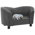 VidaXL Hundebank 67x41x39 cm, Kunstleder, grau