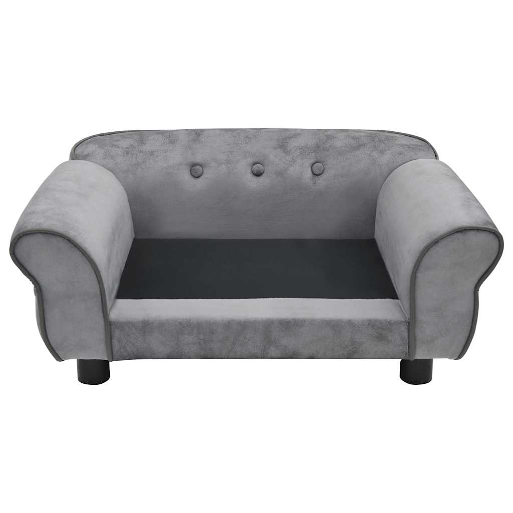 VidaXL Hundebank 72x45x30 cm Plüschgrau