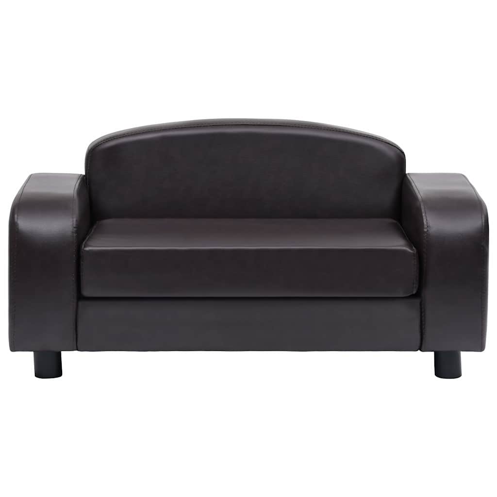 Vidaxl hondenbank 80x50x40 cm kunstleer bruin