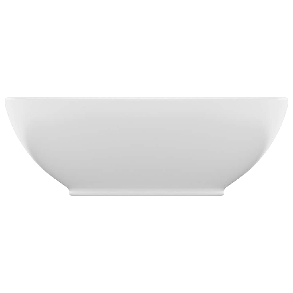 Vidaxl wastafel ovaal 40x33 cm keramiek matwit