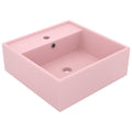 VIDAXL Waschtisch mit Landesquadrat 41 x 41 cm Keramiksohle Rosa