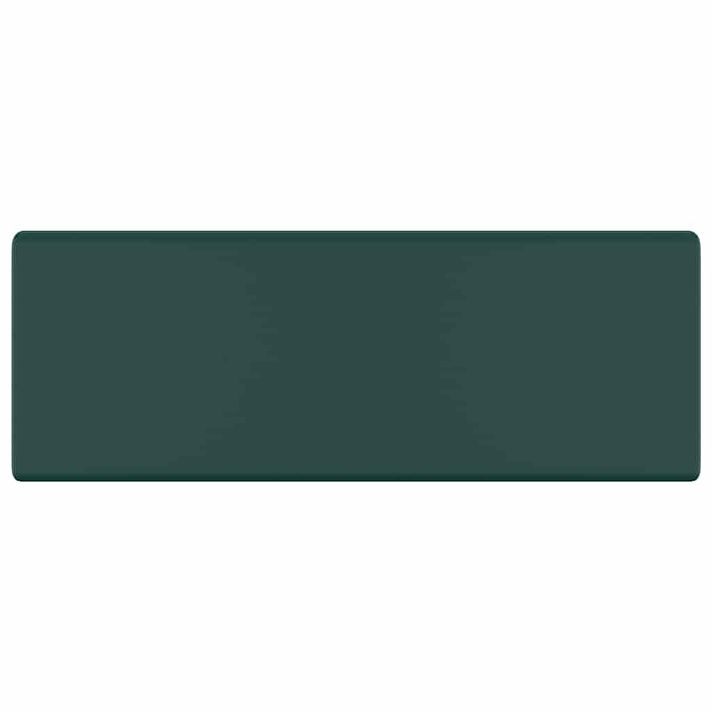 Vidaxl wastafel met overloop vierkant 41x41cm keramiek mat donkergroen