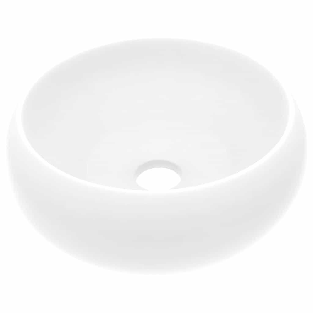VIDAXL Waschtisch Beef 40x15 cm Keramikmatte Weiß