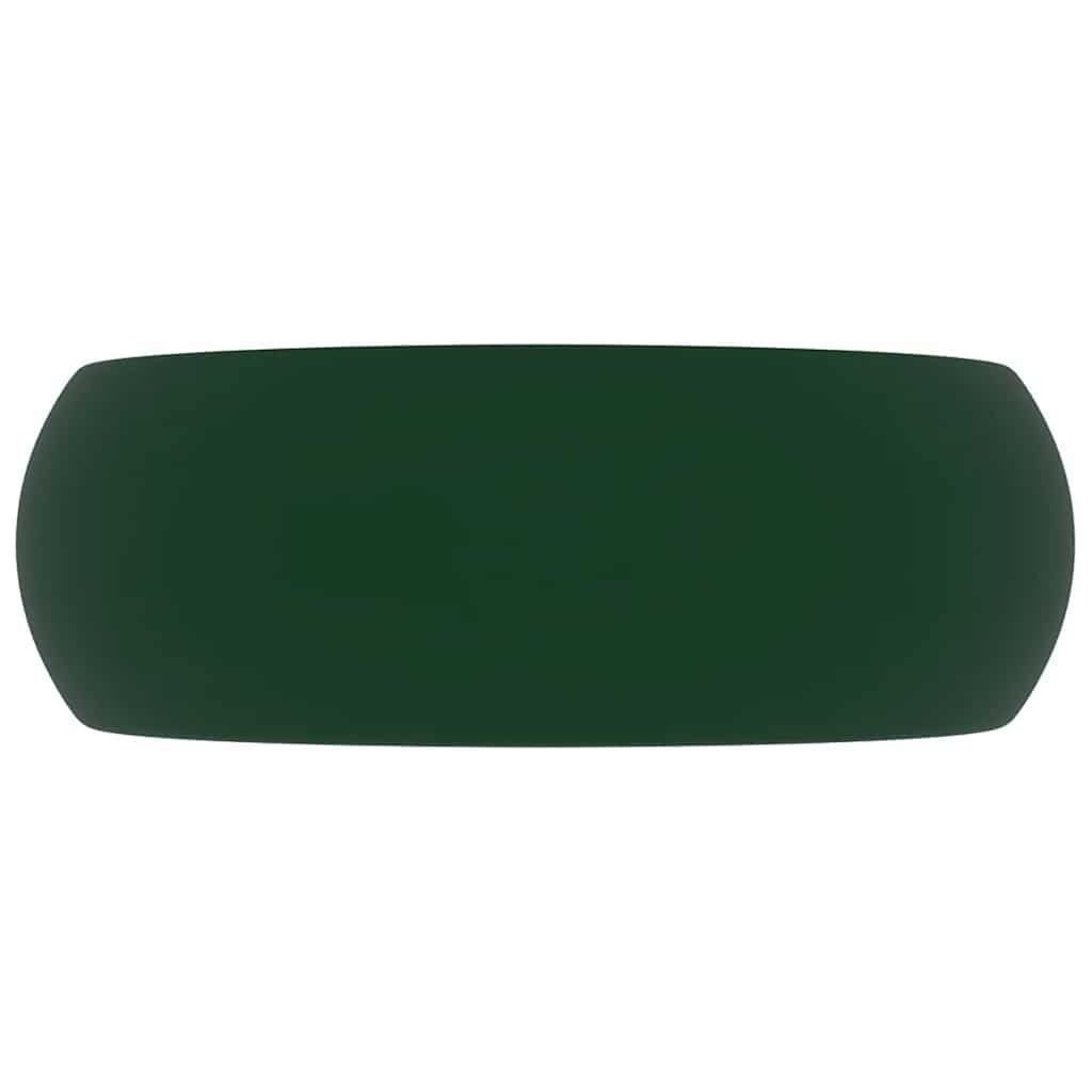 Vidaxl Waschbeasin Rindfleisch 40x15 cm Keramikmatte dunkelgrün