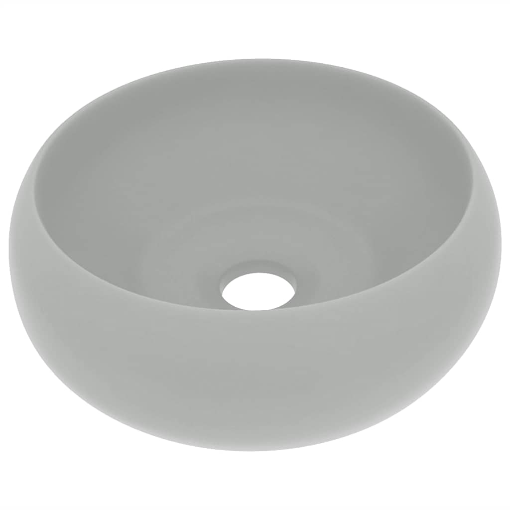 Vidaxl Waschbeasin Rindfleisch 40x15 cm Keramik Matt Hellgrau