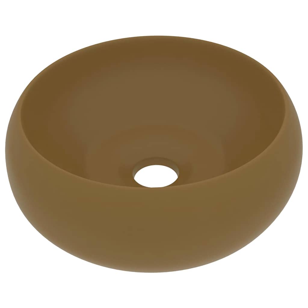 Vidaxl -Waschbecken um 40 x 15 cm Keramikmatcreme