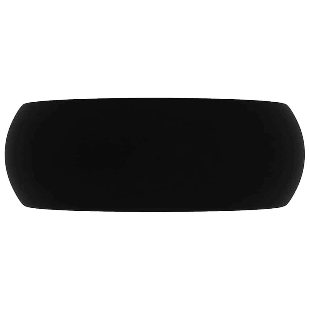 Vidaxl wastafel rond 40x15 cm keramiek matzwart
