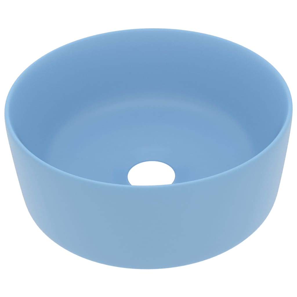 Vidaxl Waschbeasin Rindfleisch 40x15 cm Keramik Matt Hellblau
