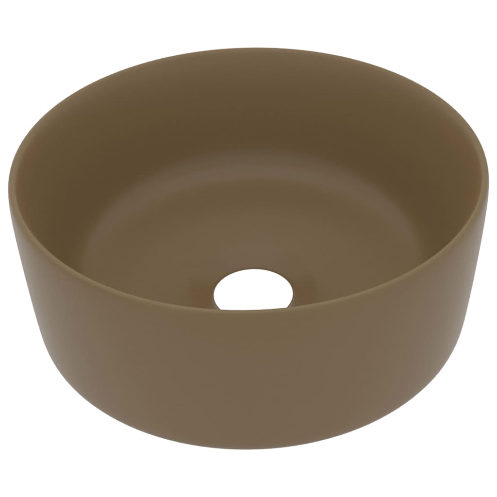 Vidaxl -Waschbecken um 40 x 15 cm Keramikmatcreme