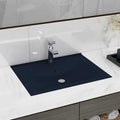 Vidaxl -Waschbecken mit Wasserhahn -Loch 60x46 cm Keramikmatte dunkelblau