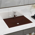 VidaXL -Waschbecken mit Wasserhahn -Loch 60x46 cm Keramik Matt Dunkelbraun