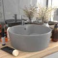 VidaXL -Waschbecken mit Landung 36x13 cm Keramik Matt Hellgrau