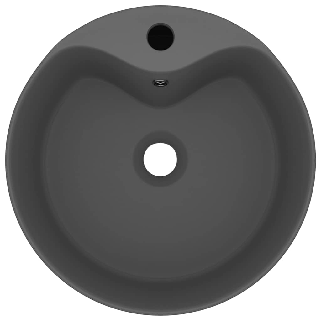 VidaXL -Waschbecken mit Landung 36x13 cm Keramik Matt Dunkelgrau