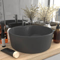 VidaXL -Waschbecken mit Landung 36x13 cm Keramik Matt Dunkelgrau