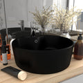 Vidaxxl -Waschbecken mit Landung 36x13 cm Keramikmattschwarz