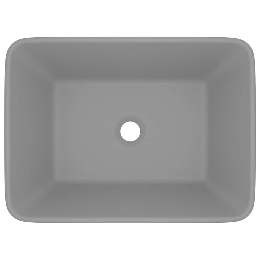 Vidaxl wastafel 41x30x12 cm keramiek mat lichtgrijs