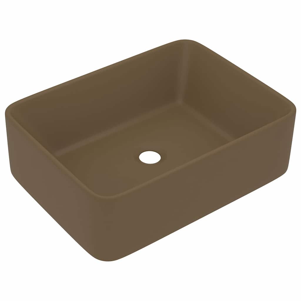 VIDAXL Waschtisch 41x30x12 cm Keramikmatcreme
