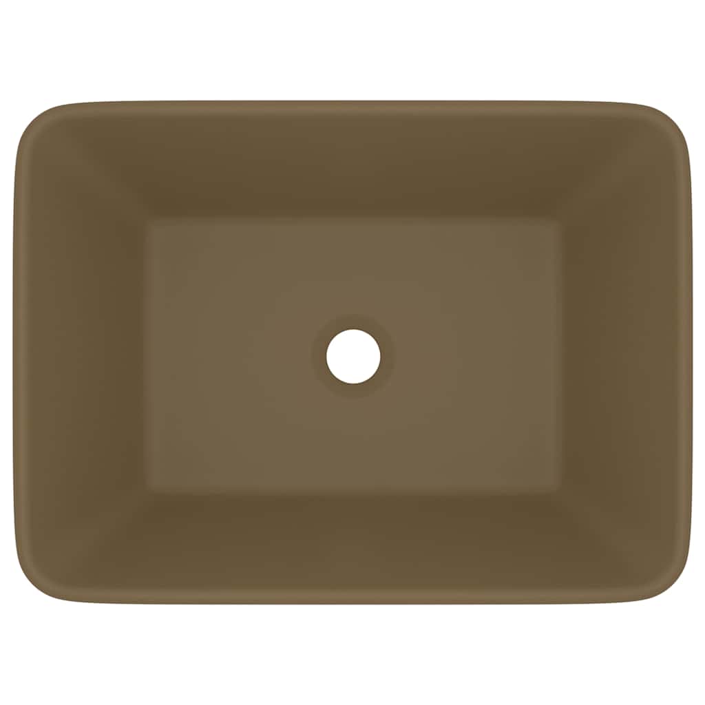 VIDAXL Waschtisch 41x30x12 cm Keramikmatcreme