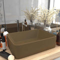 VIDAXL Waschtisch 41x30x12 cm Keramikmatcreme