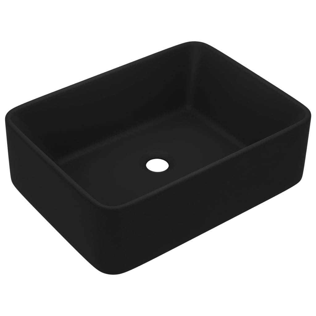 VIDAXL Waschtisch 41x30x12 cm Keramik mattschwarz