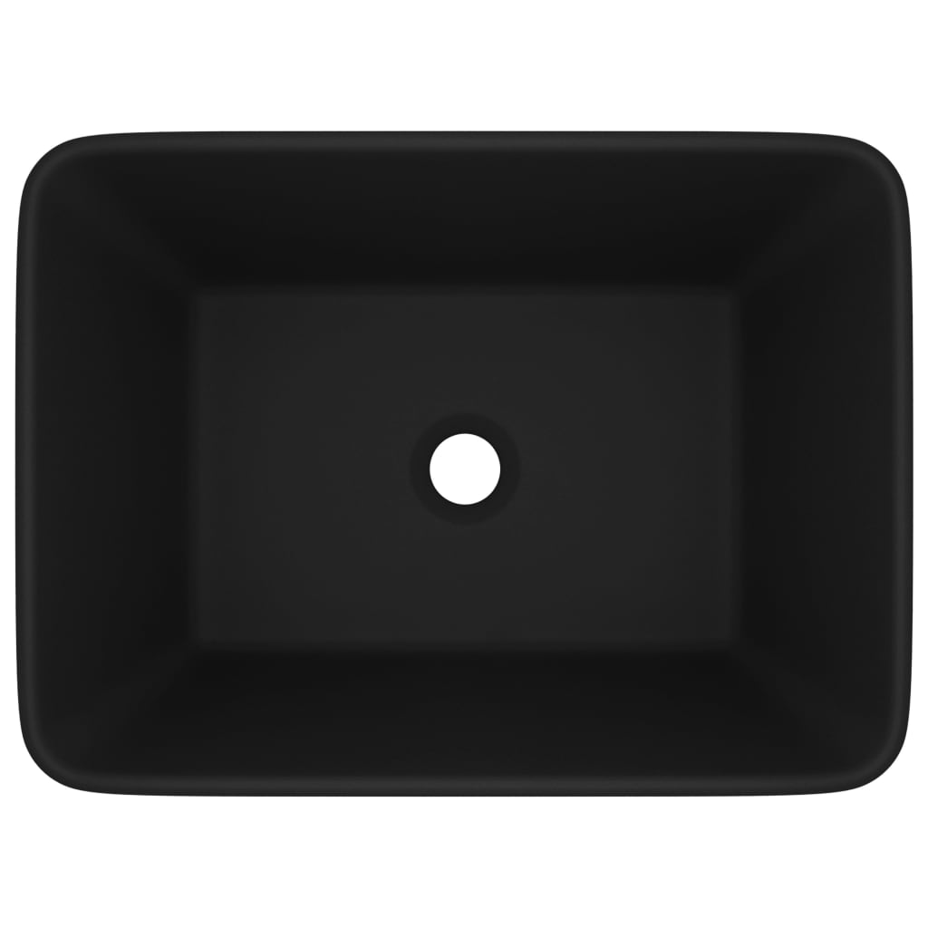 VIDAXL Waschtisch 41x30x12 cm Keramik mattschwarz