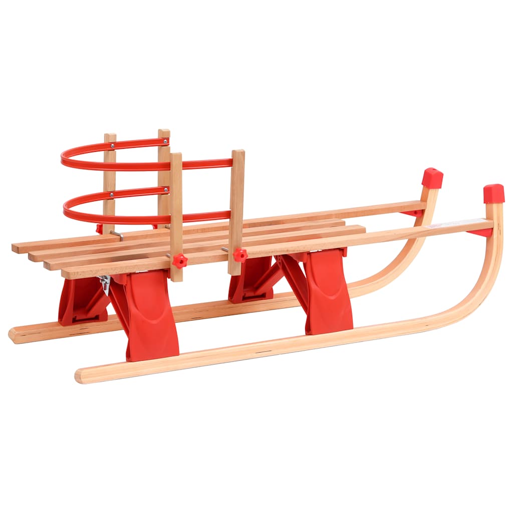 Vidaxl Schnee mit sammenklappbarer Rückenlehne 119 cm Holz
