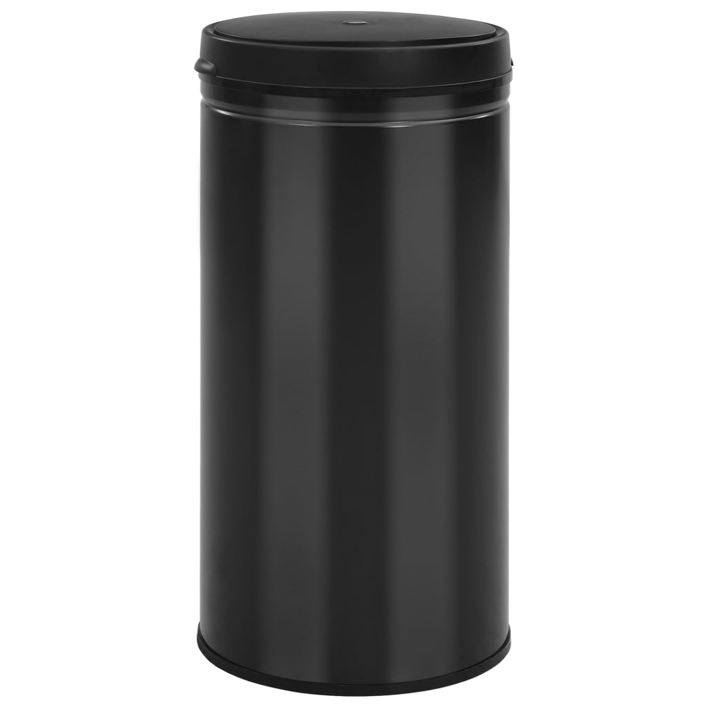 Vidaxl-Müll mit automatischem Sensor 70 l Kohlenstoffstahl schwarz