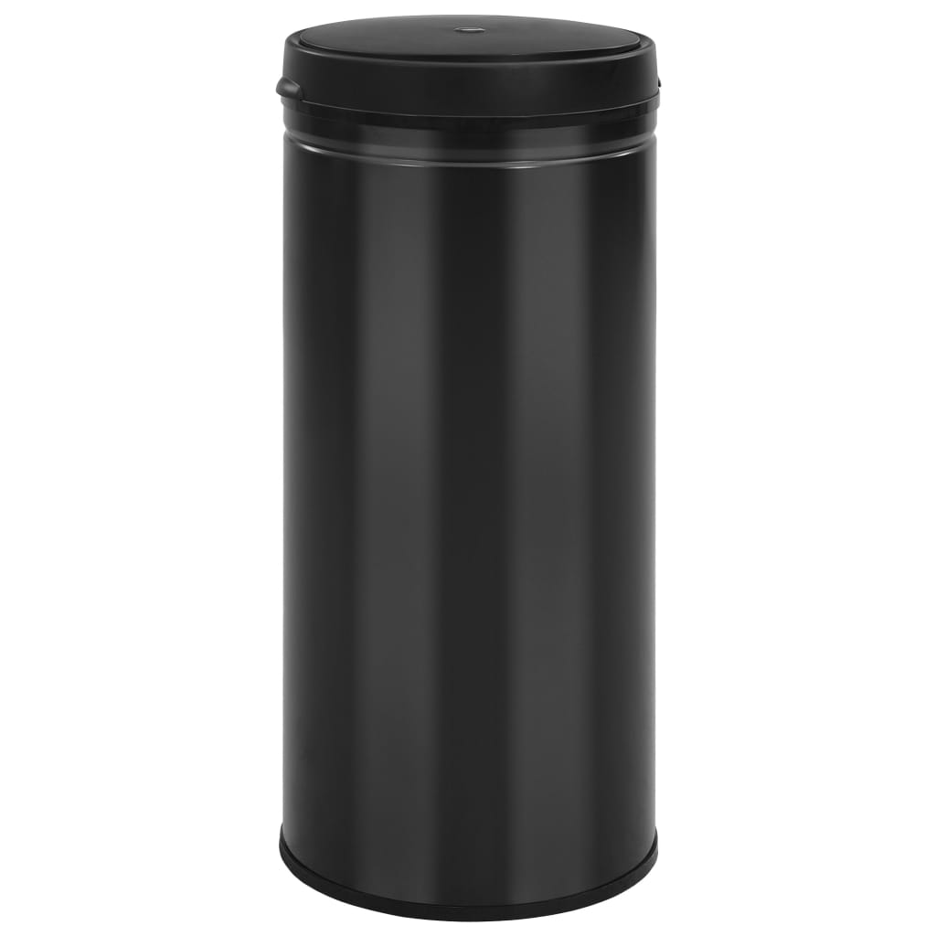 Vidaxl-Müll mit automatischem Sensor 80 l Kohlenstahl schwarz