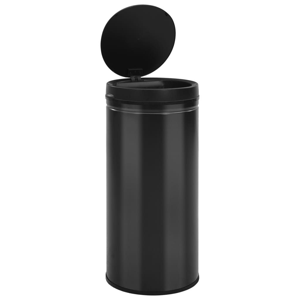 Vidaxl-Müll mit automatischem Sensor 80 l Kohlenstahl schwarz