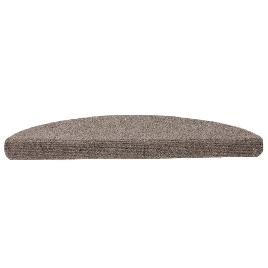 VidaXL Selbstklebende Treppenmatten, 15 Stück, 65 x 21 x 4 cm, Nadelfilz, cremefarben