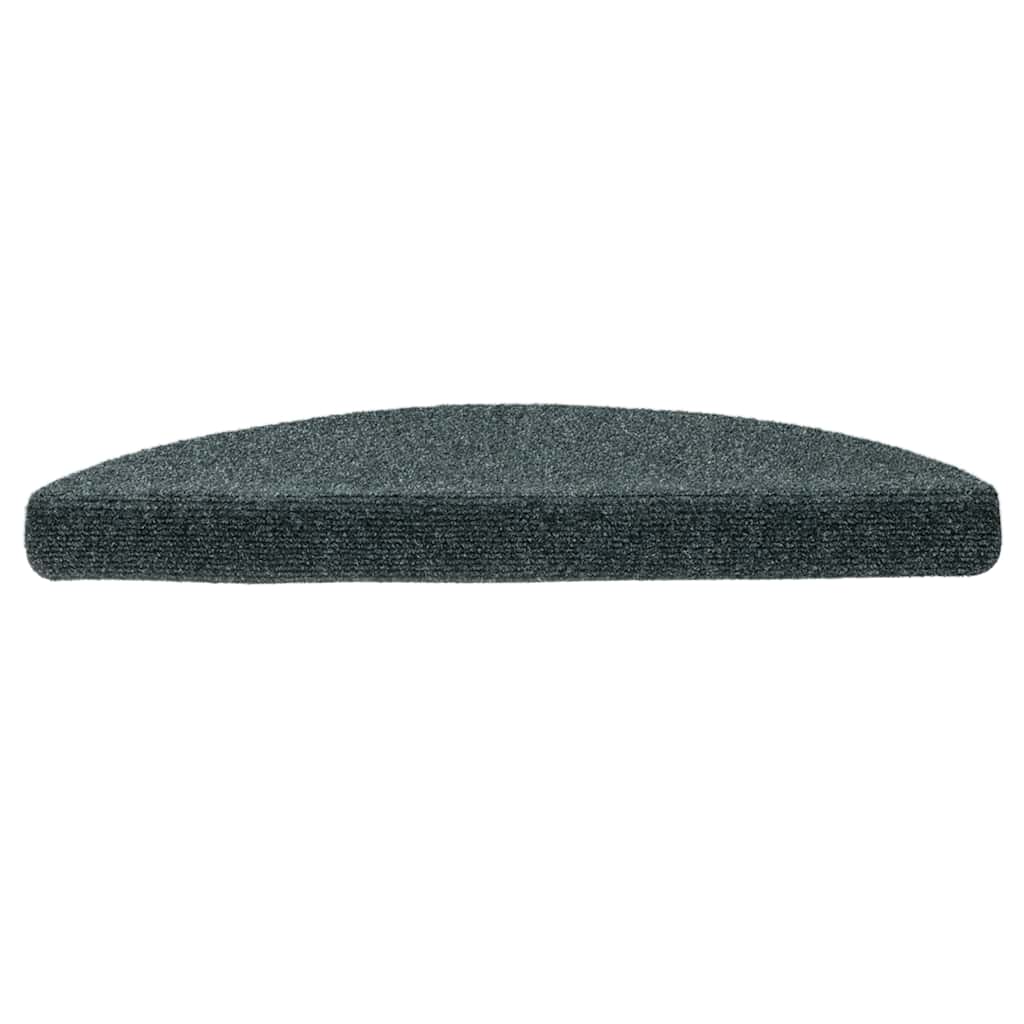 Vidaxl trapmatten zelfklevend 15 stuks 56x17x3 cm groen halfrond