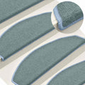 Vidaxl trapmatten 15 st 65x24x4 cm zeeblauw halfrond groot