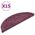 Vidaxl trapmatten 15 st 56x17x3 cm donkerpaars halfrond