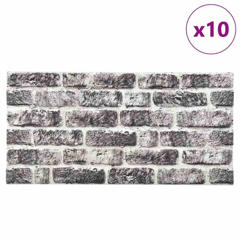 VidaXL 11 st Wandpanelen 3D donkergrijze baksteen EPS