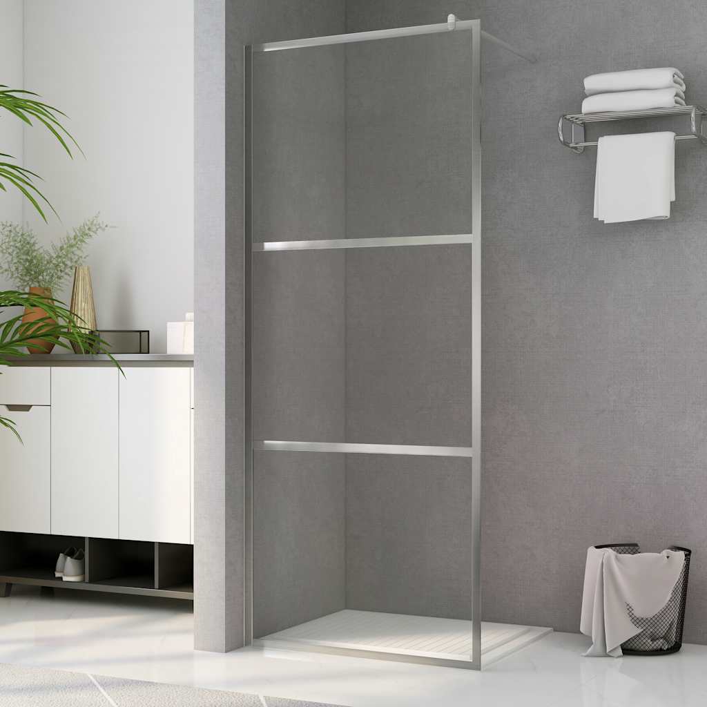 Vidaxx begehete Duschwand transparent 90x195 cm ESG-Glas
