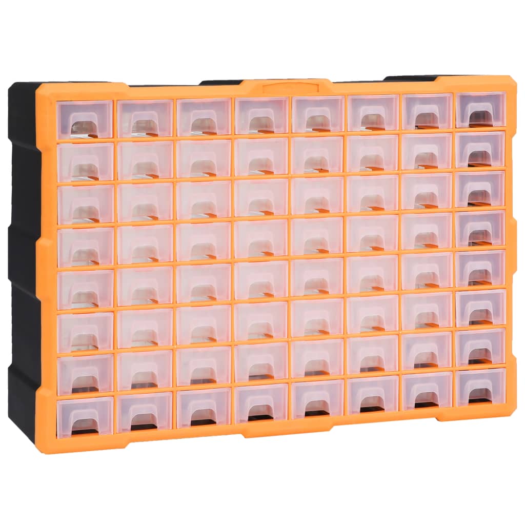 VidaXL Organizer mit 64 Schubladen, 52 x 16 x 37,5 cm