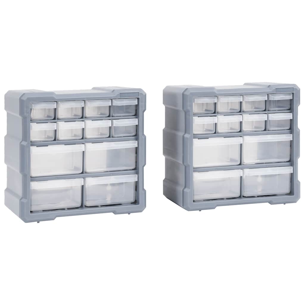 Vidaxl organisers met 12 lades 2 st 26,5x16x26 cm
