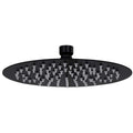 VidaXL Regenduschkopf rund 20 cm Edelstahl schwarz