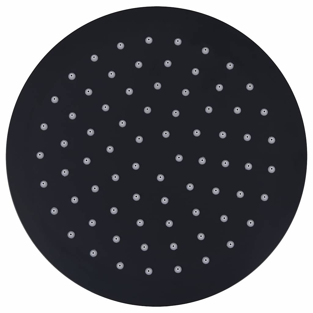 VidaXL Regenduschkopf rund 20 cm Edelstahl schwarz