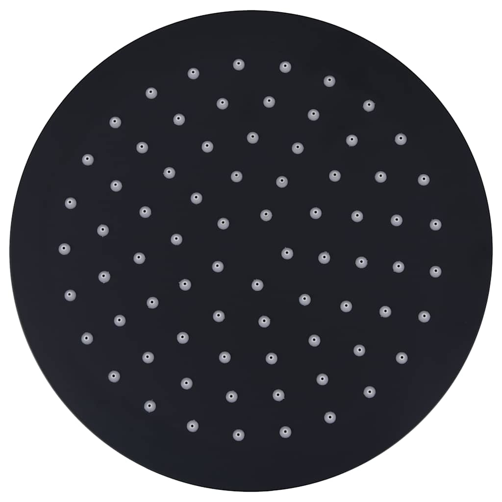 Vidaxl regendouchekop rond 20 cm roestvrij staal zwart