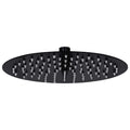VidaXL Regenduschkopf rund 25 cm Edelstahl schwarz
