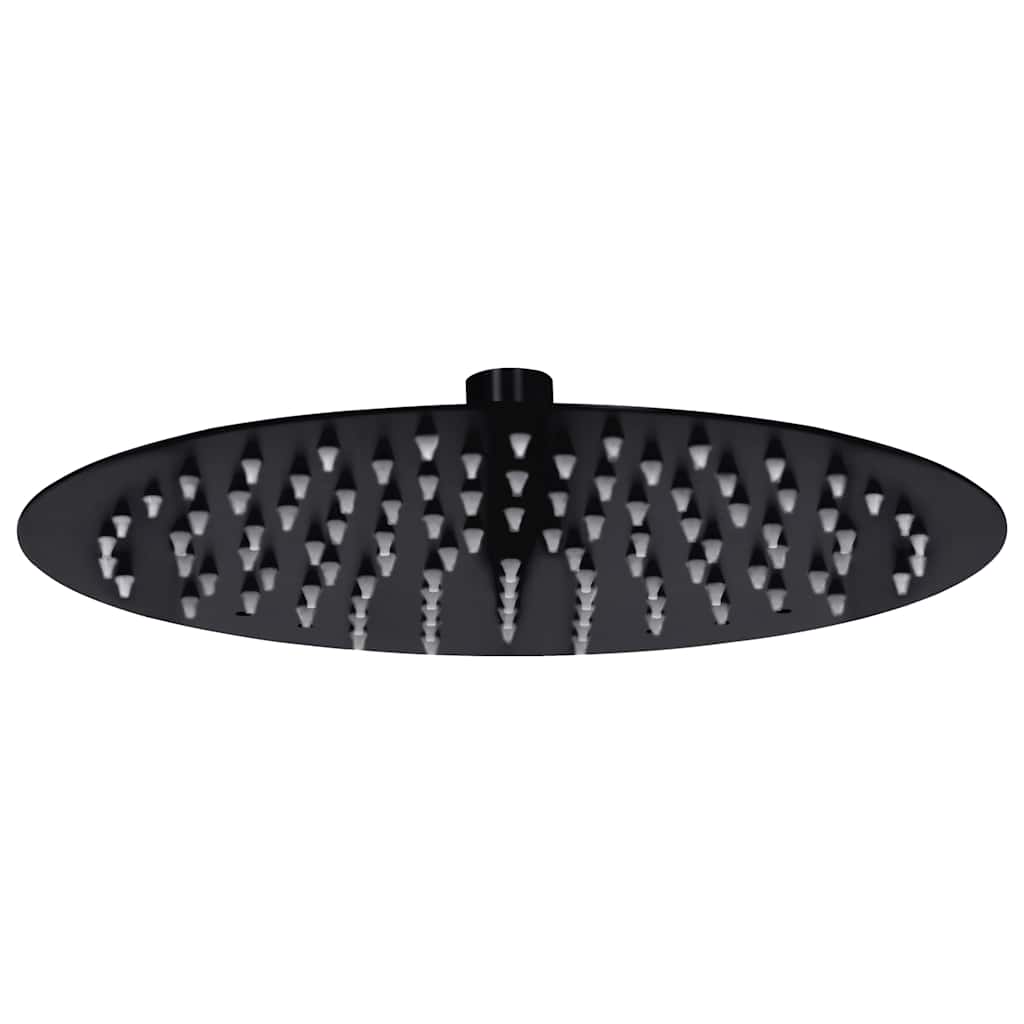 VidaXL Regenduschkopf rund 25 cm Edelstahl schwarz