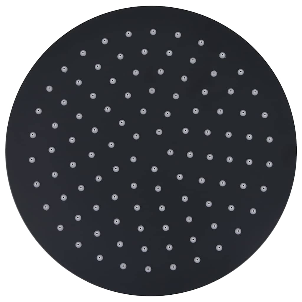 VidaXL Regenduschkopf rund 25 cm Edelstahl schwarz
