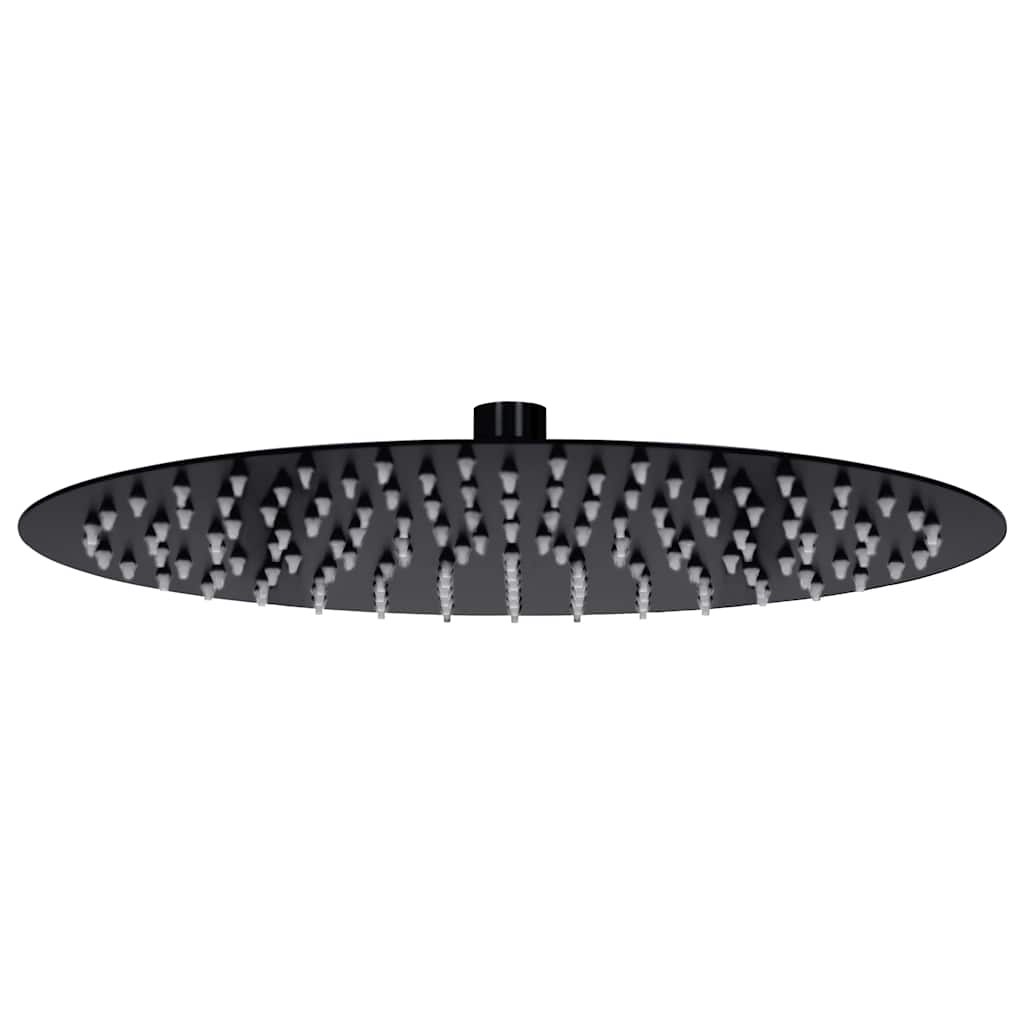 Vidaxl regendouchekop rond 30 cm roestvrij staal zwart
