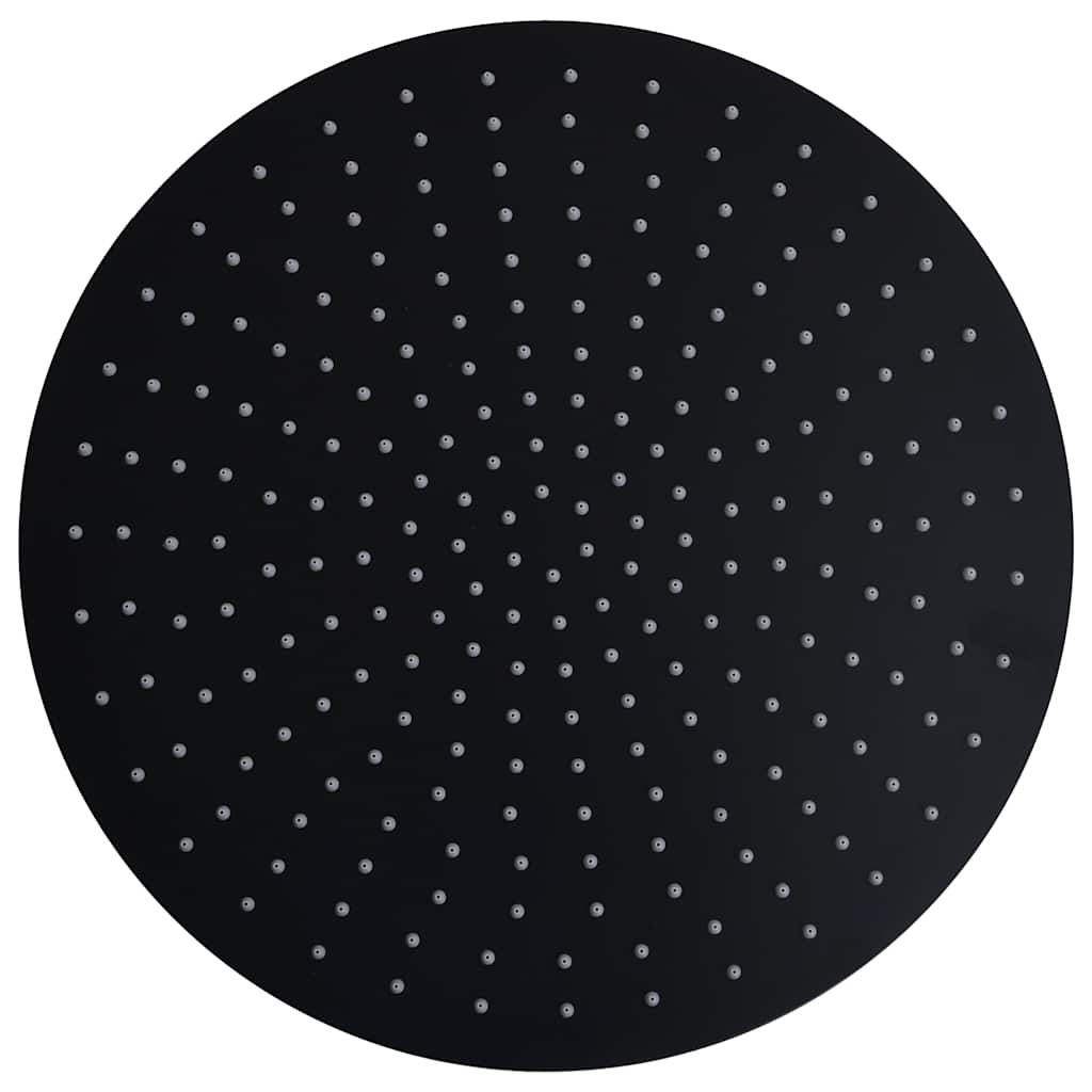 Vidaxl regendouchekop rond 40 cm roestvrij staal zwart